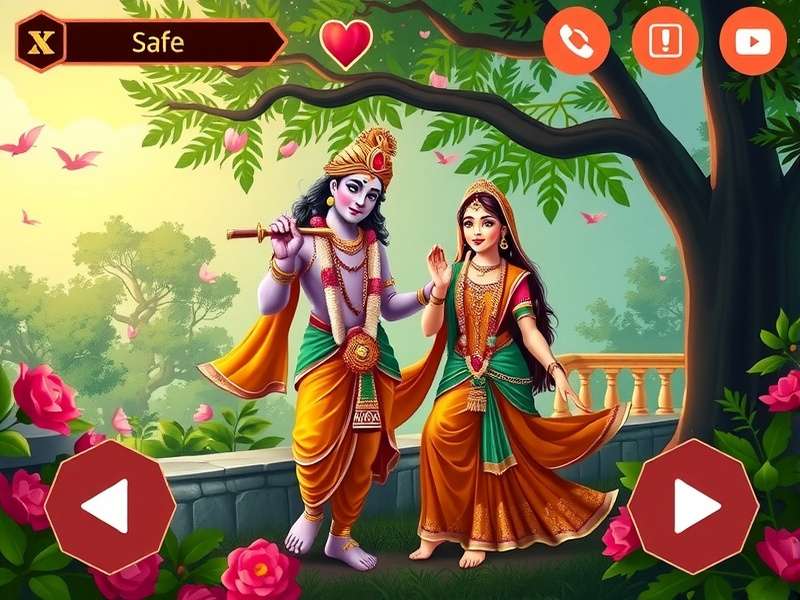 Krishna Radha Enchanted Love Game Screenshot